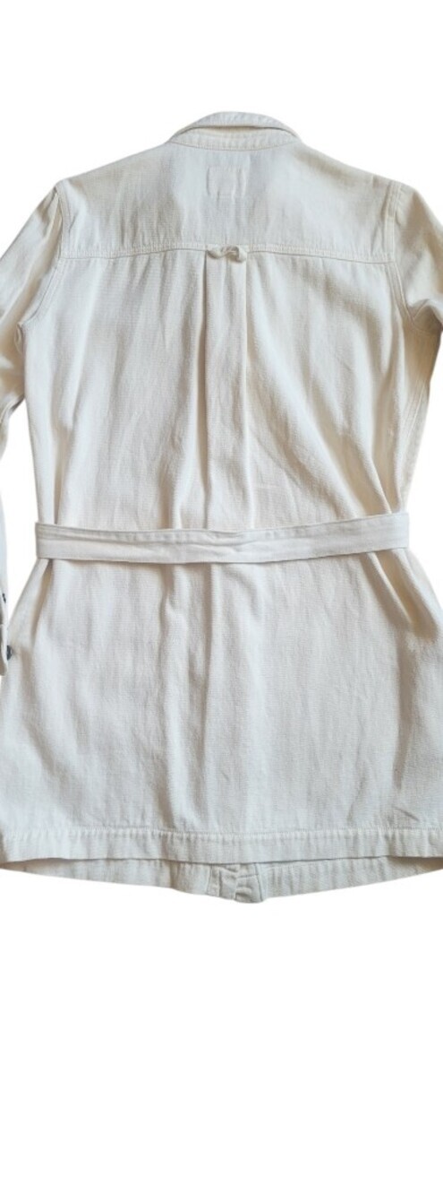 Unpublished Cream Button-Front Long Shacket - Picture 6 of 13